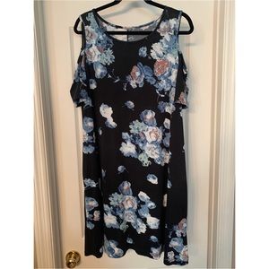 Cold Shoulder Swing Dress with Pockets (worn once)